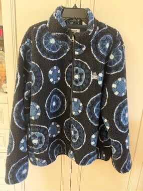 Original Penguin Black and Blue Patterned Sherpa Zip Jacket